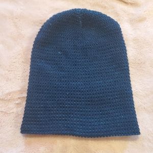 Steve Madden Blue Knit Beanie Hat